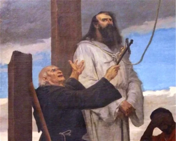 Significado-do-dia-de-Tiradentes:-Implicações-históricas-do-dia-21-de-Abrilu A-imagem-retrata-uma-pintura-de-Joaquim-José-da-Silva-Xavier-o-Tiradentes-como-uma-figura-mártir-evocando-uma-imagem-semelhante-à-de-Cristo