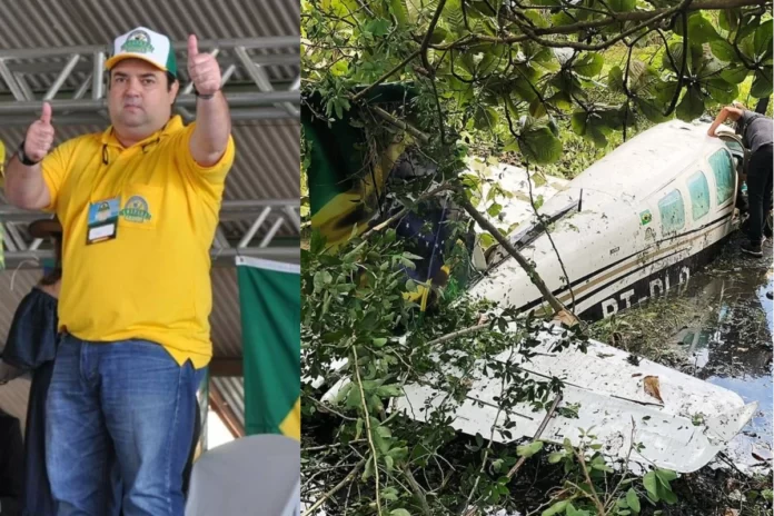 Acidente - aéreo , avião que caiu, no Bairro - Poty - Velho, em Teresina, pertence ao empresário Regenerense Tiago Junqueira, ninguém morreu no acidente, por milagre, os pilotos, Marcelo Nogueira Ramos e o copiloto Jhony Francisco Alves dos Santos, tiveram apenas escoriações leves, o proprietário não estava no avião, a direta, destroços da aeronave, imagem divulgação Corpo de Bombeiros do Piauí .