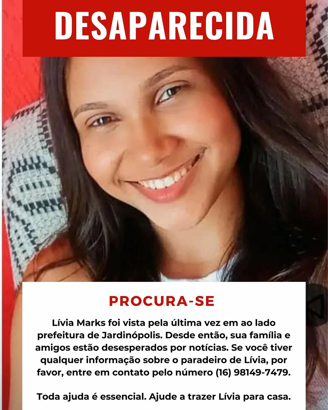 Cartaz-Procura-se-da-polícia-de-São-Paulo-pedindo-informações-sobre-o-paradeiro-de-Lívia-Marks