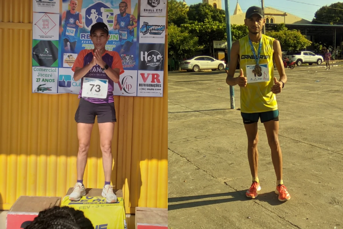 Na-foto-os-dois-campeões-nas-categorias-masculino-e-feminino-da-1ª-corrida-REGERUN- de-Regeneração-Samuel-Lopes-Simone-Gilvani-os-dois-são-da-cidade-de-Picos