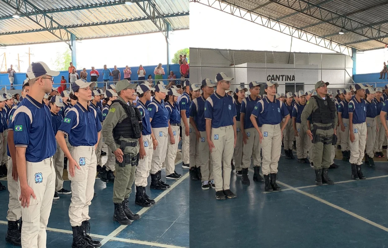 Pelotão-Mirim-em-Regeneração-em-dia-de-culminância-do-projeto-no-Ginásio-Gonçalo-Nunes-
