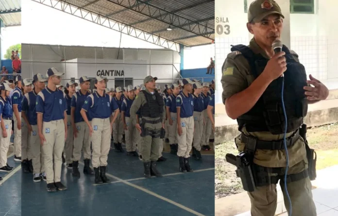 Na-imagem-o-Sargento-Giordano-idealizador-do-Pelotão-Mirim-de-Regeneração