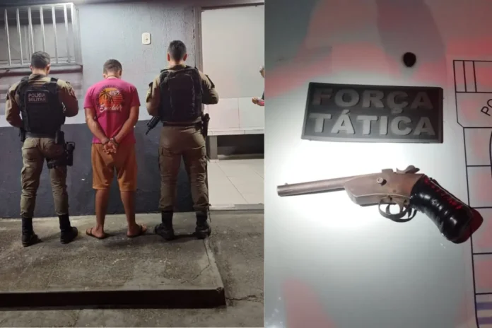 De-costas-para-câmara-traficante-preso-com-drogas-na-Rua-Helena-Gomes-Bairro-São-Vicente