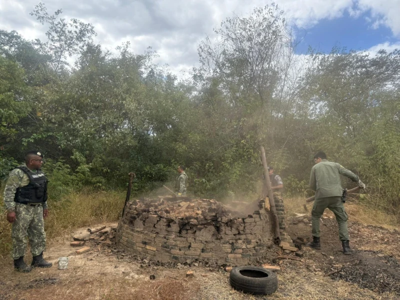 Agentes-da-Secretaria-de-Meio-Ambiente-do-Piauí-destruindo-fornos-de-carvão-na-cidade-de-Regeneração-na-comunidade-Terra-Vermelha