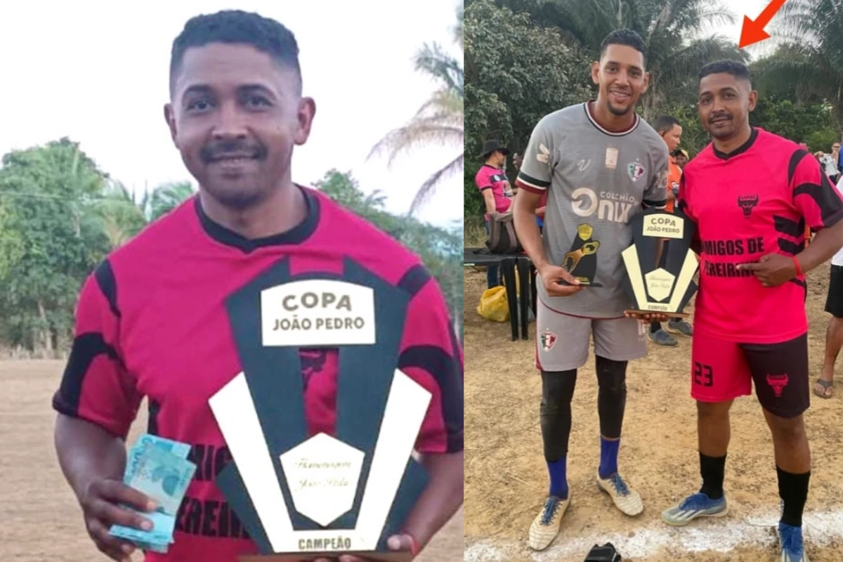 A-Piranha-Futebol-Clube-tinha-acabado-se-ser-campeã-da-Copa-João-Pedro-tradicional-Campeonato-Rural-da-Comunidade-Recreio-nas-imagens-Zé-da-Cruz-pousa-com-o-troféu-e-mostra-o-dinheiro-da-premiação
