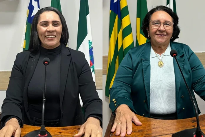 Izinha-Absolon-e-Jaqueline-do-Sindicato-protagonizam-disputa-histórica-pela-presidência-da-Câmara-de-Regeneração A-imagem-mostra-Izinha-Absolon-e-Jaqueline-do-Sindicato-as-duas-vão-disputar-uma-eleição-histórica-entre-duas-mulheres-pela-presidência-da-Câmara-de-vereadores-de-Regeneração
